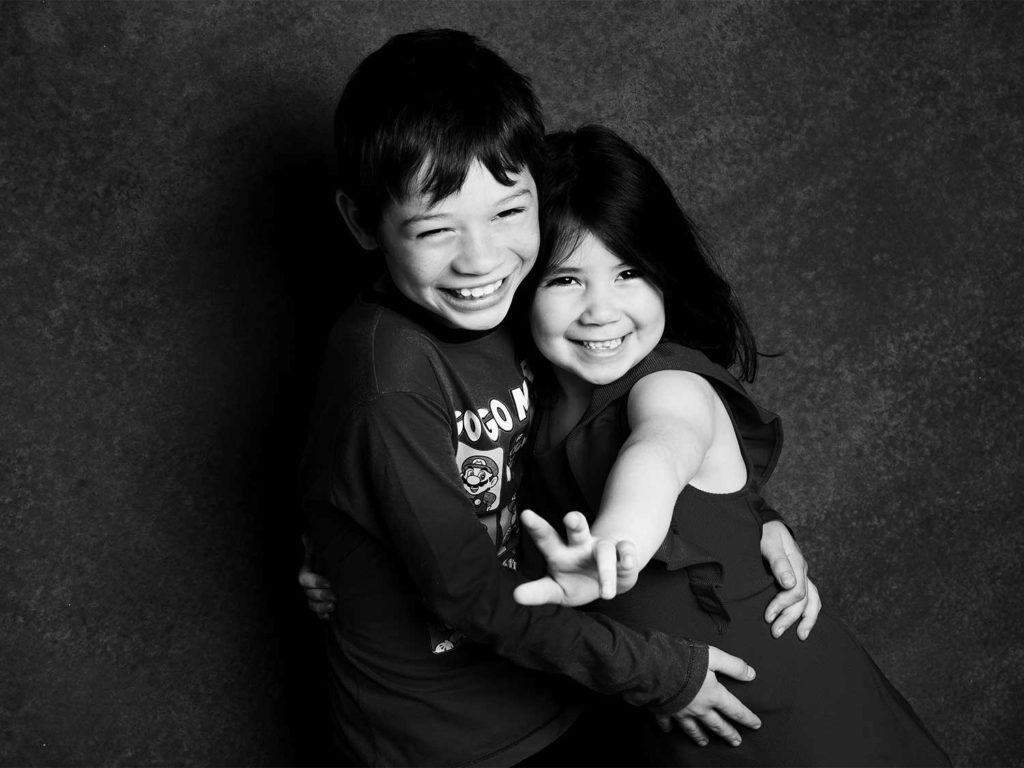 Brother and Sister in Photography Studio