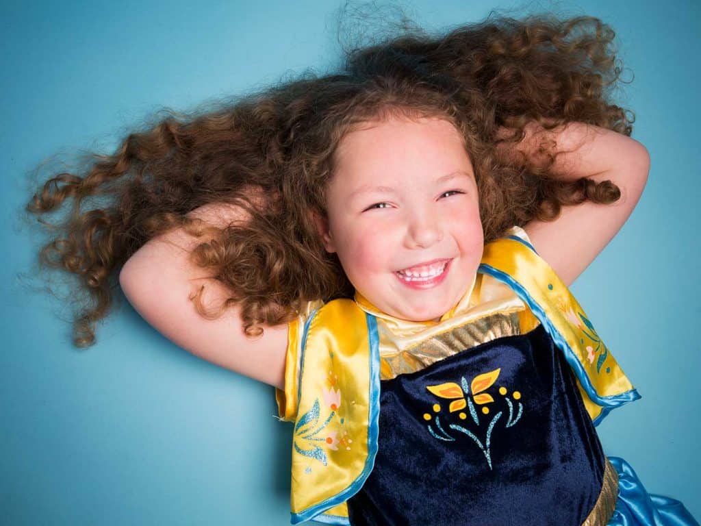 Smiling to the photographer